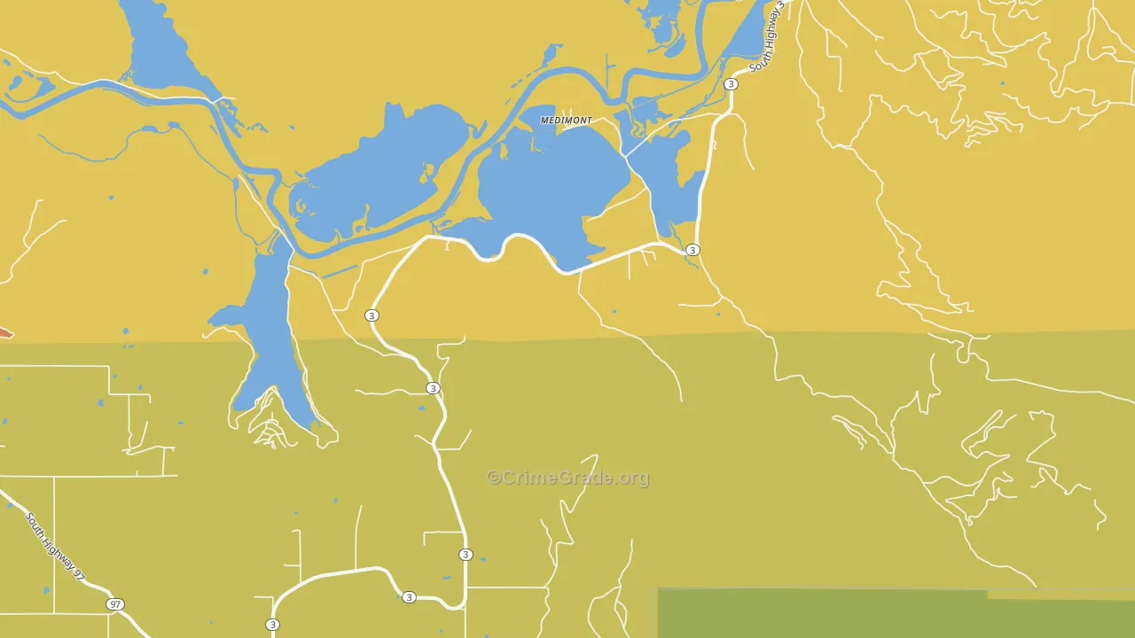Medimont, ID Map of Burglary Rates