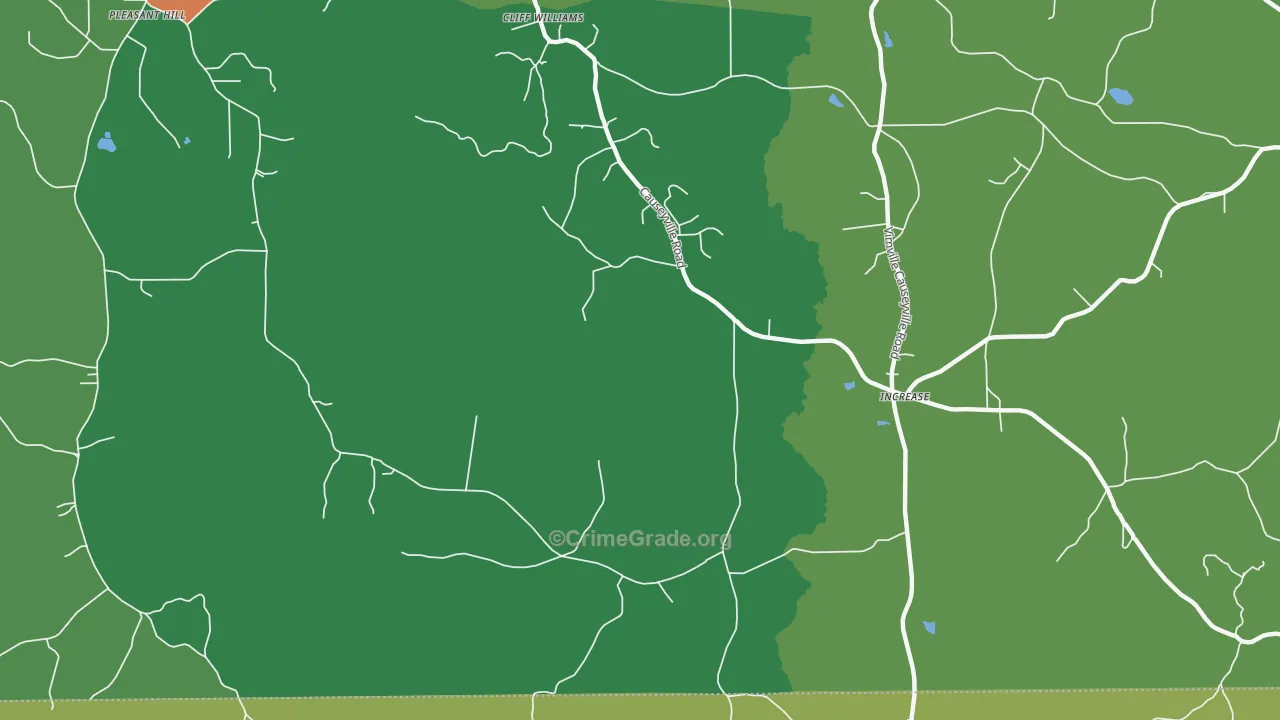 Meehan, MS Map of Burglary Rates