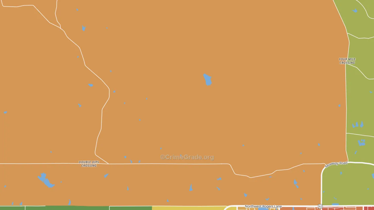 Meers, OK Map of Burglary Rates