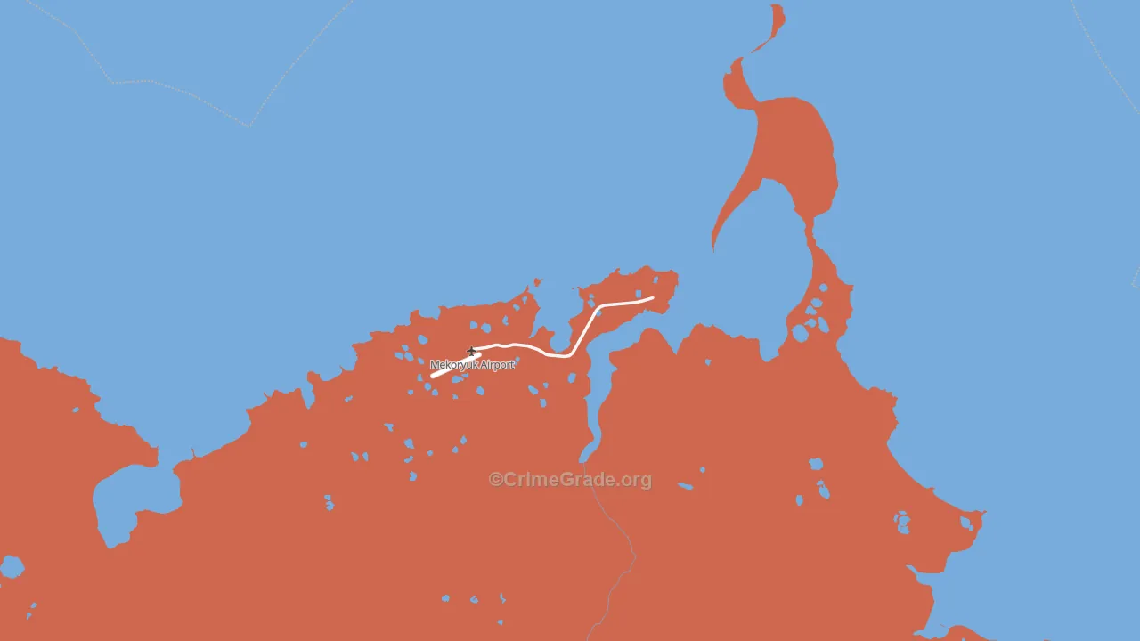 Mekoryuk, AK Map of Burglary Rates