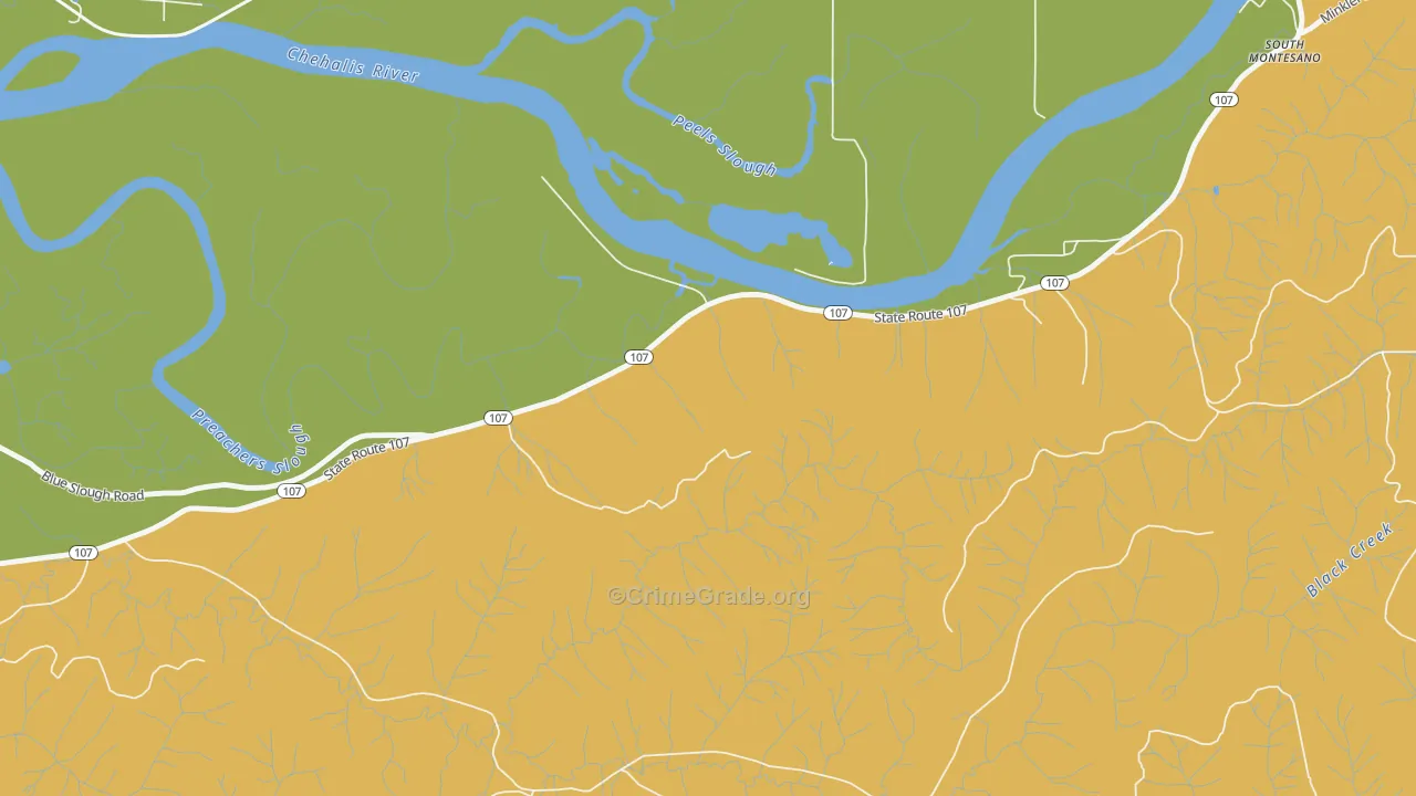 Melbourne, WA Map of Burglary Rates