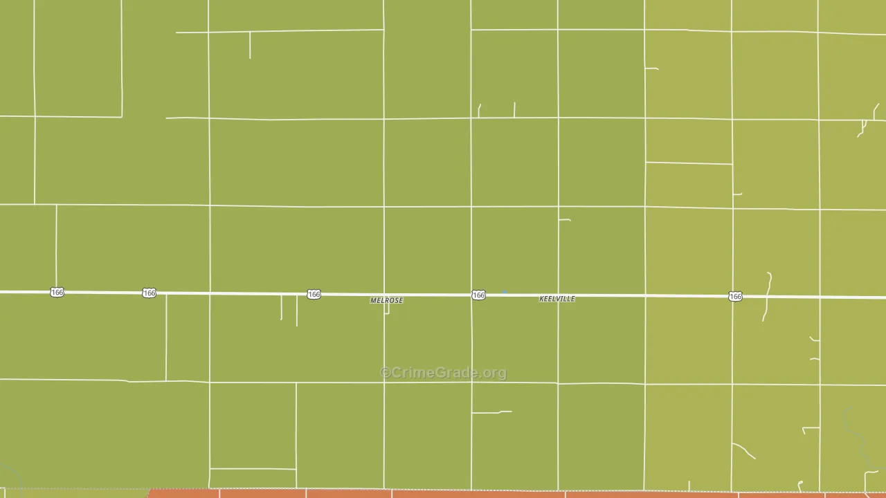 Melrose, KS Map of Burglary Rates