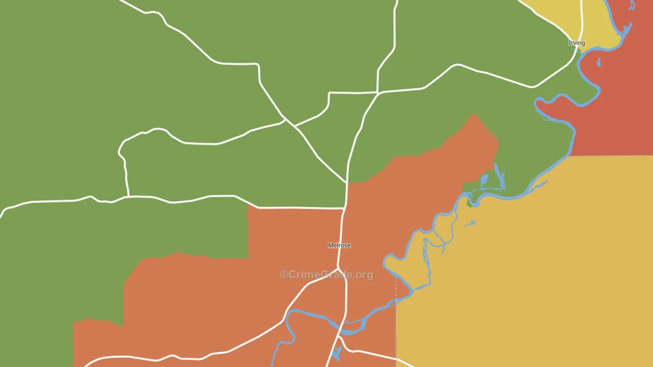 Melrose, WI Map of Burglary Rates