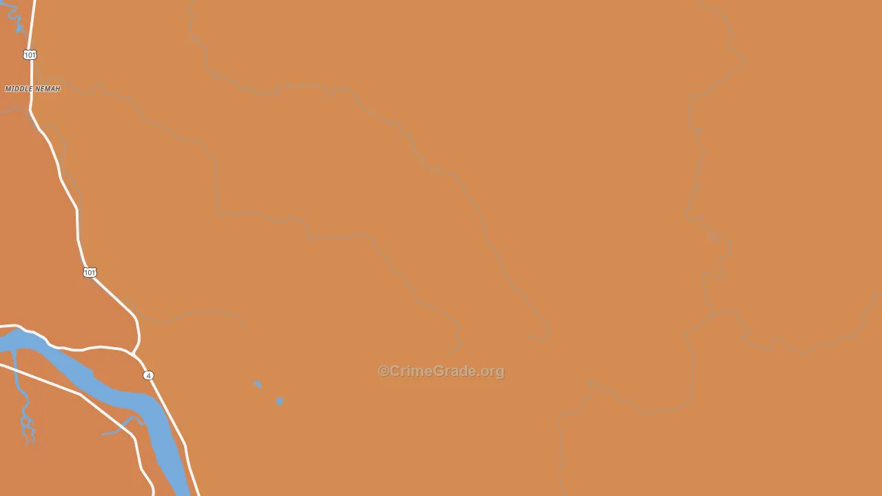 Menlo, WA Map of Burglary Rates