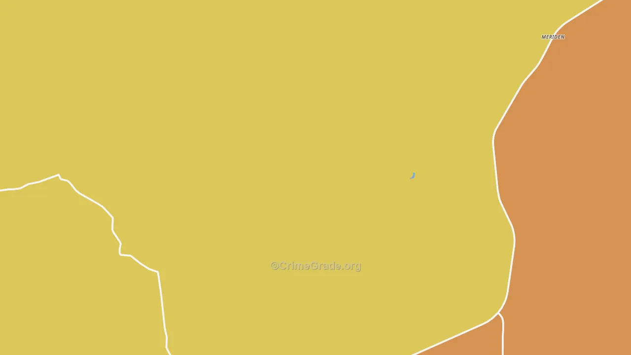 Meriden, WY Map of Burglary Rates