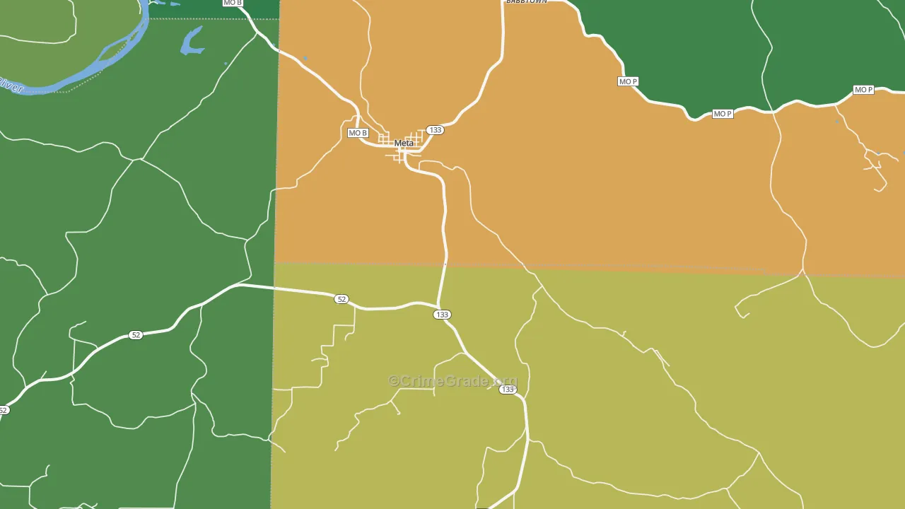 Meta, MO Map of Burglary Rates