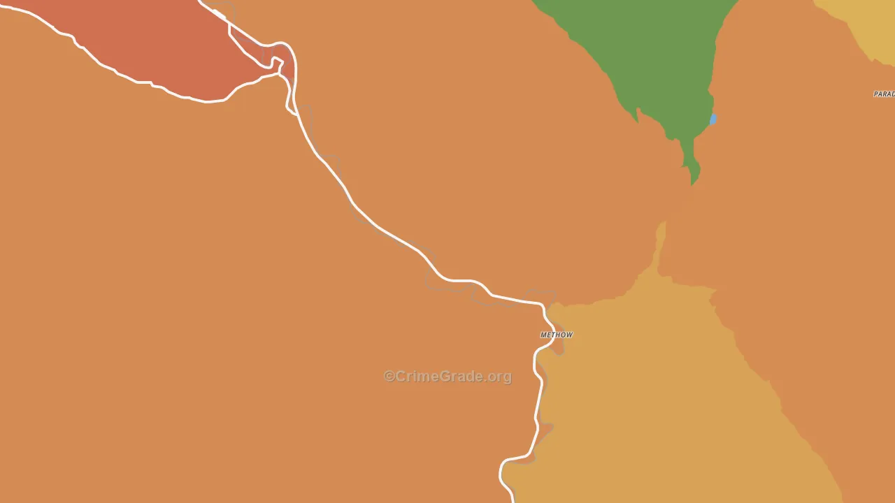 Methow, WA Map of Burglary Rates