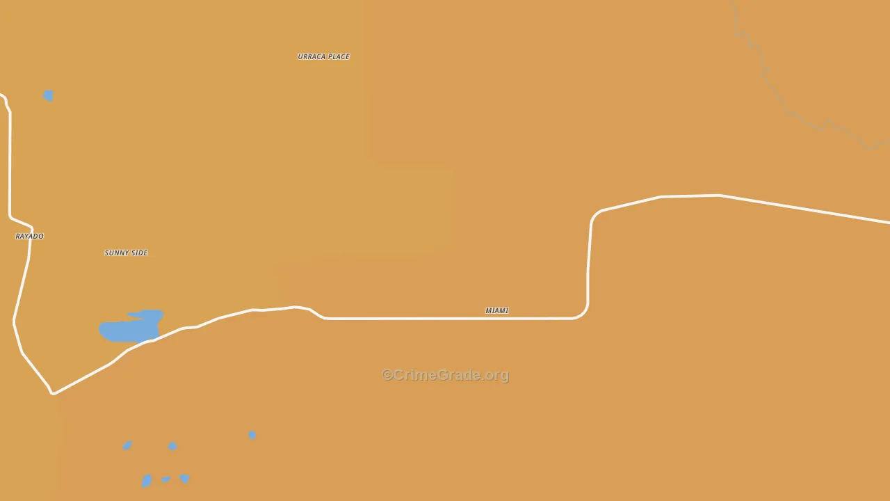 Miami, NM Map of Burglary Rates