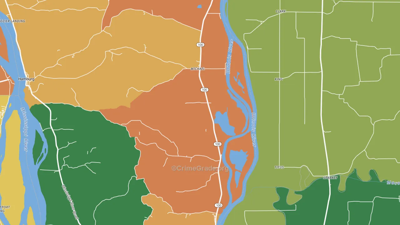Michael, IL Map of Burglary Rates