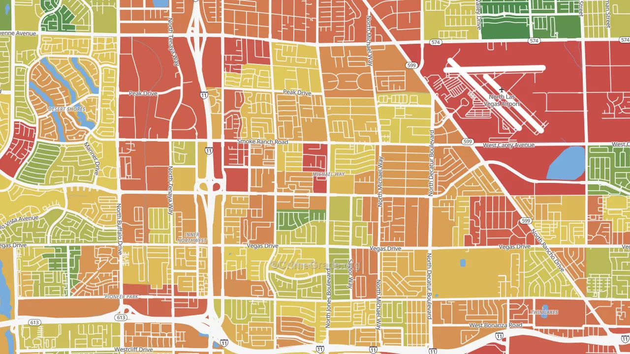 Michael Way, Las Vegas, NV Map of Burglary Rates