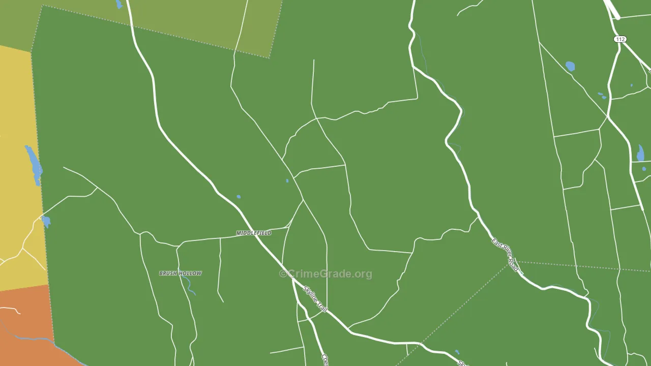 Middlefield, MA Map of Burglary Rates