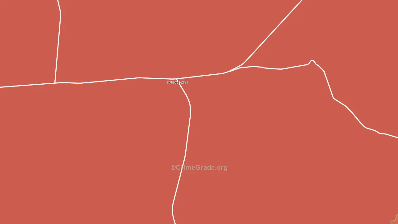 Middlegate, NV Map of Burglary Rates