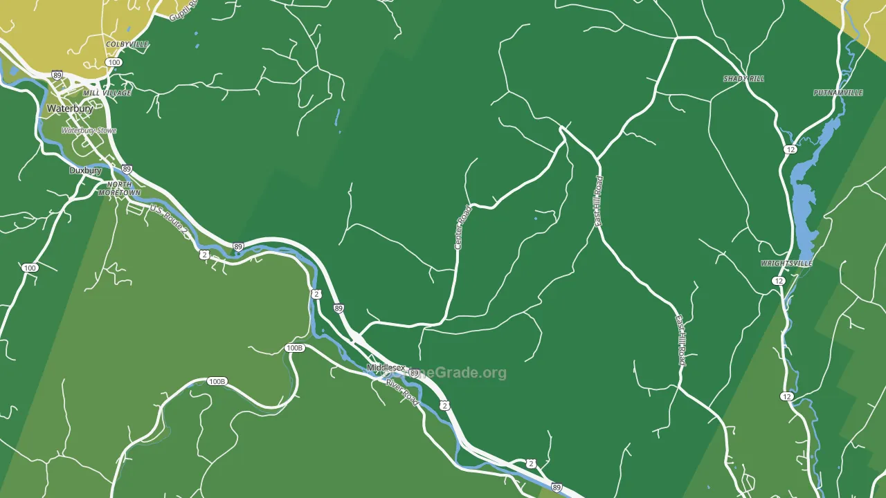 Middlesex, VT Map of Burglary Rates