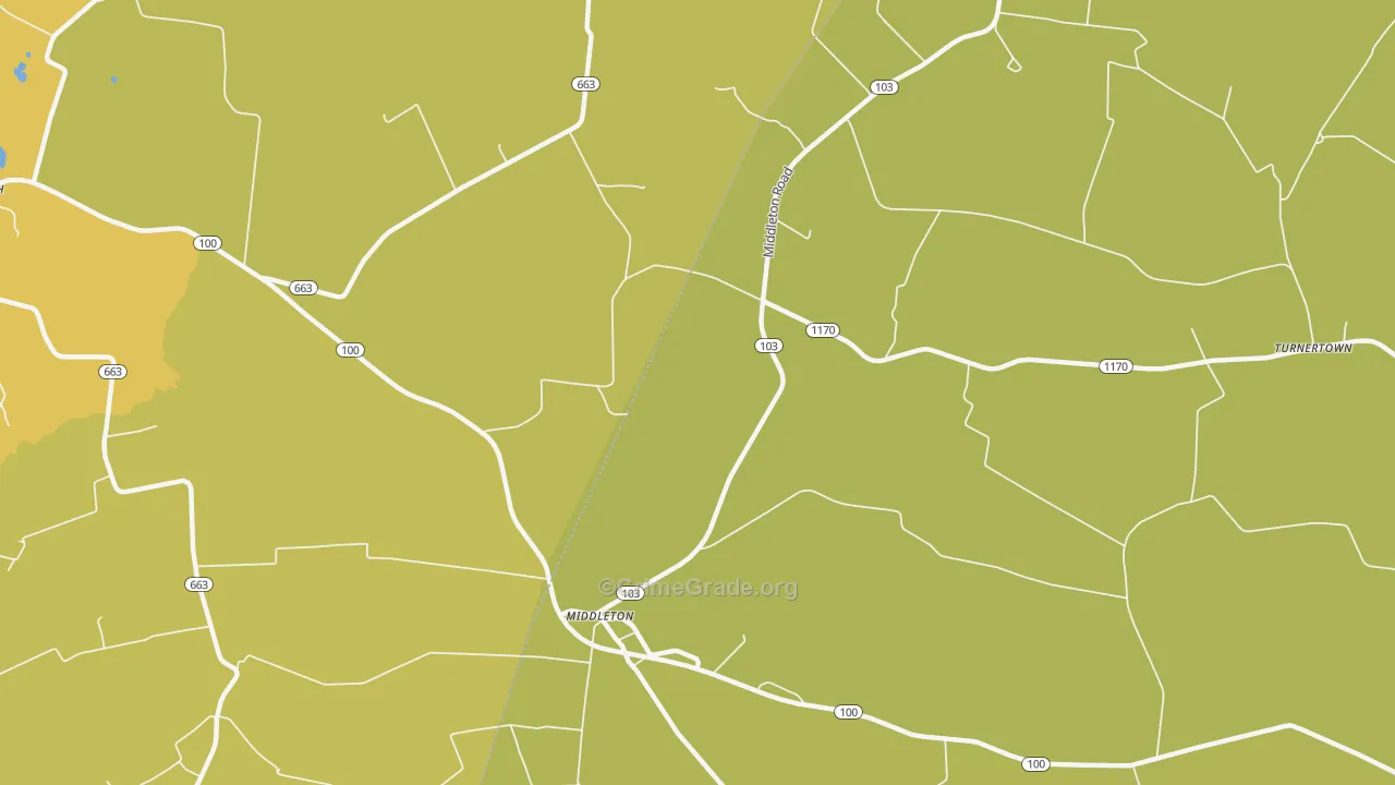 Middleton, KY Map of Burglary Rates