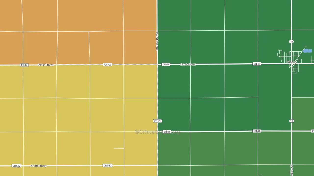 Midway, SD Map of Burglary Rates