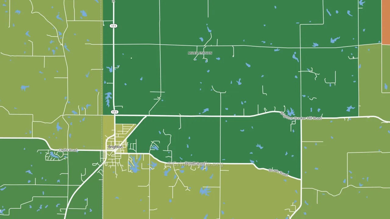 Miles Station, IL Map of Burglary Rates