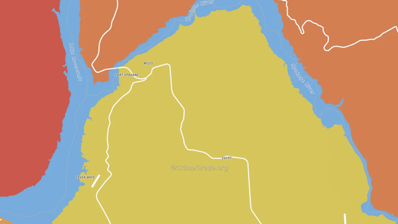 Miles, WA Map of Burglary Rates