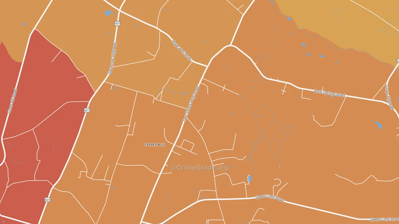 Miley, SC Map of Burglary Rates