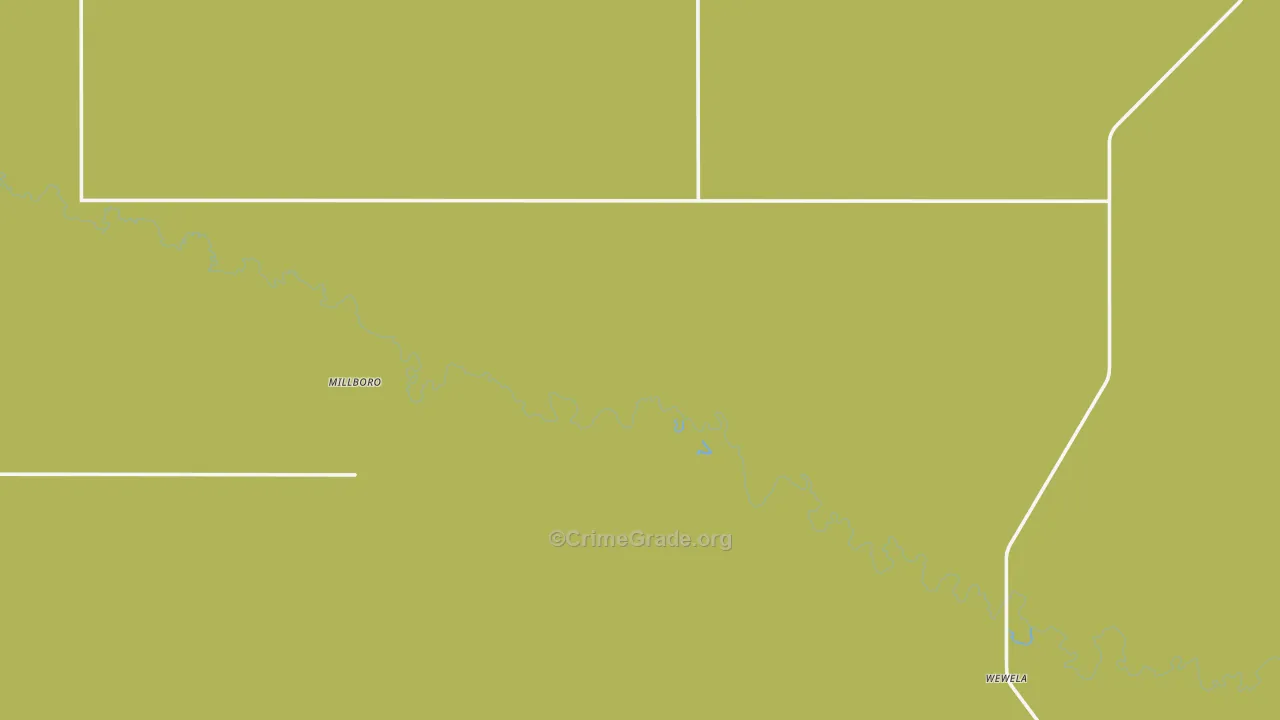 Millboro, SD Map of Burglary Rates