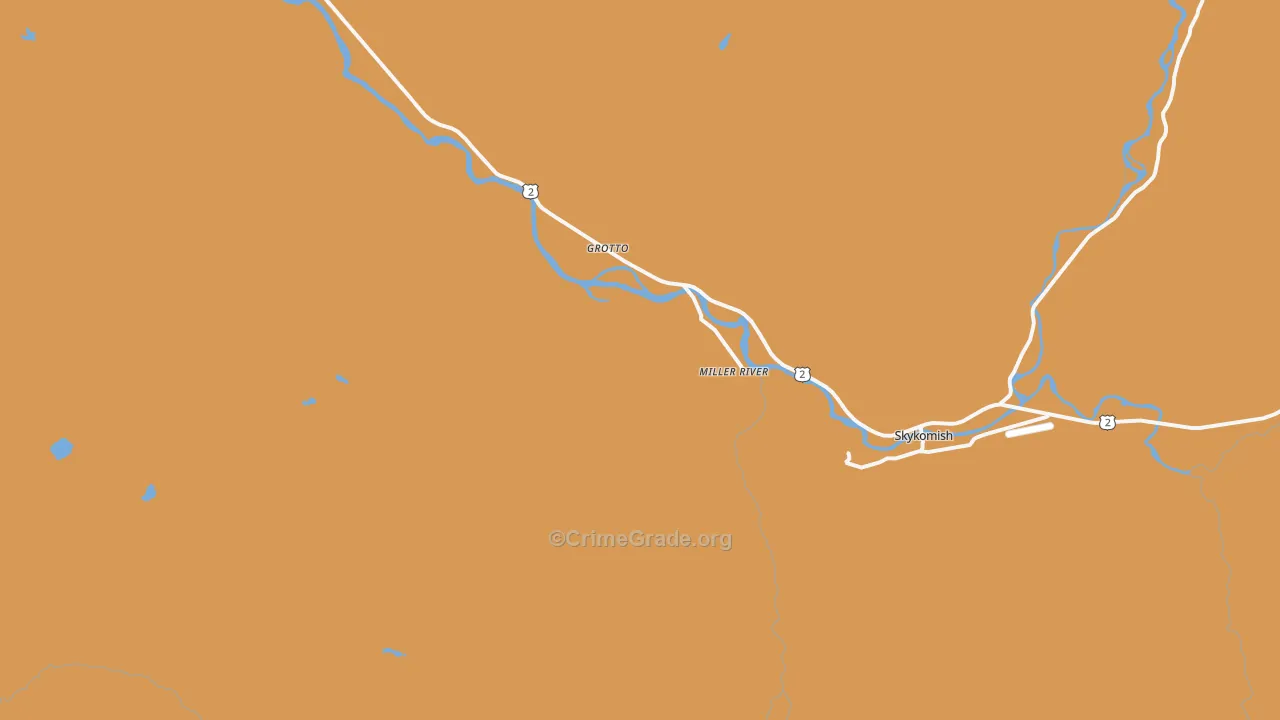 Miller River, WA Map of Burglary Rates
