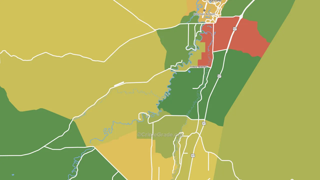 Millican, OR Map of Burglary Rates