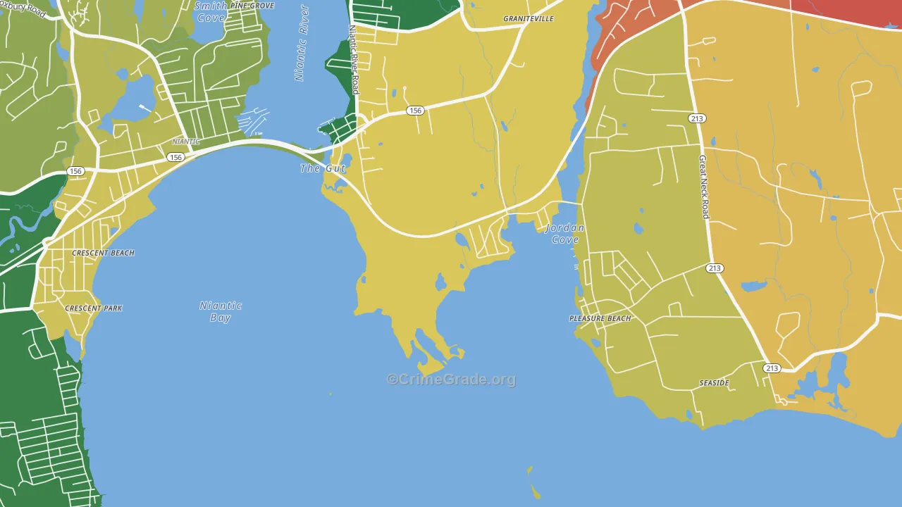 Millstone, CT Map of Burglary Rates