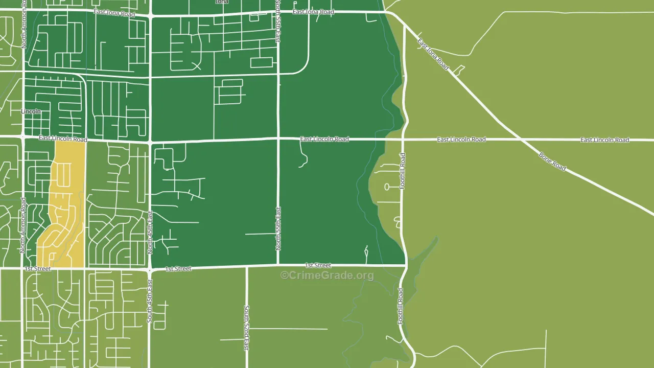 Milo, ID Map of Burglary Rates