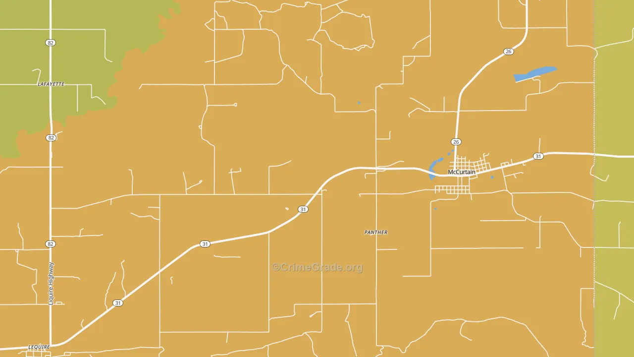 Milton, OK Map of Burglary Rates