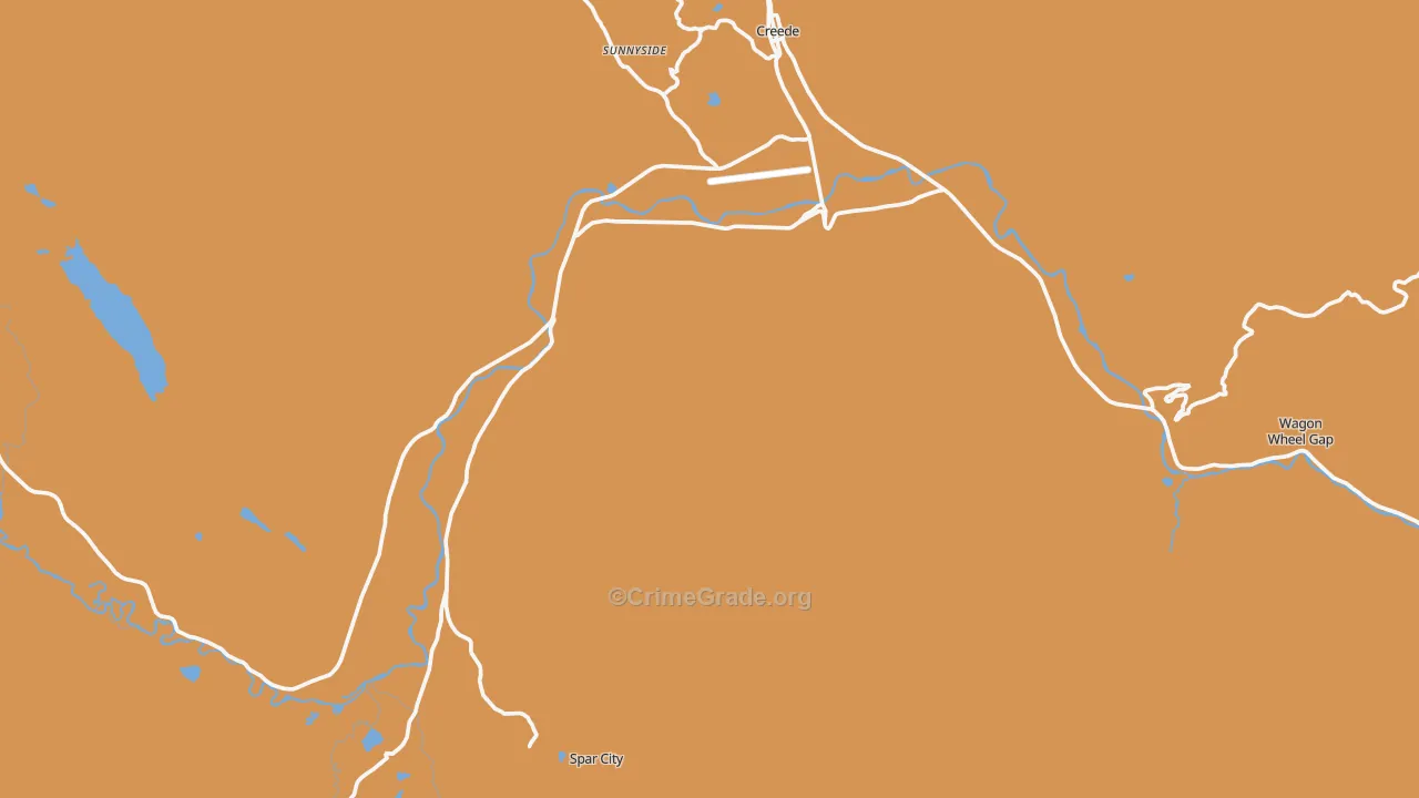 Mineral County, CO Map of Burglary Rates