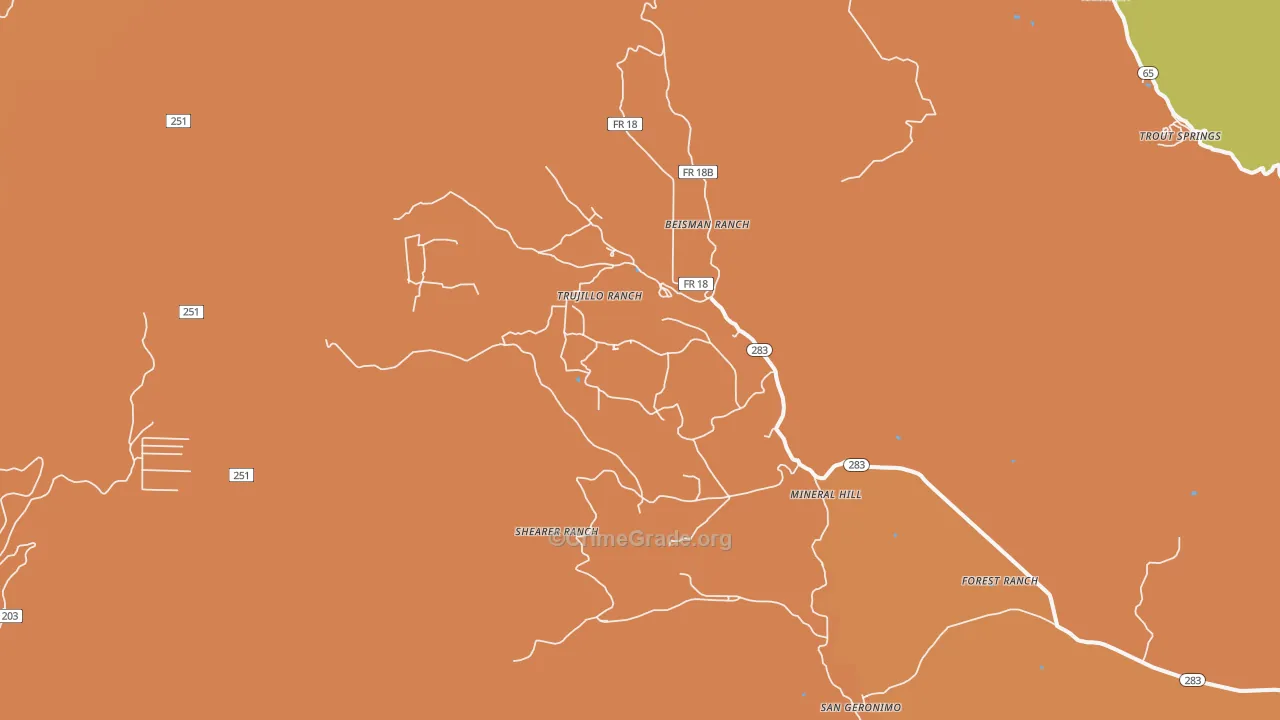 Mineral Hill, NM Map of Burglary Rates