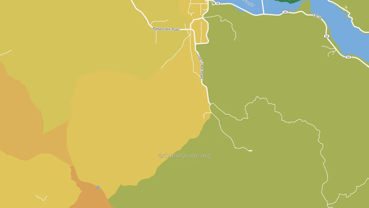 Minnow, OR Map of Burglary Rates