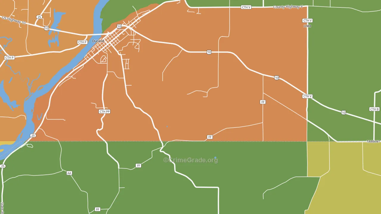 Misha Mokwa, WI Map of Burglary Rates