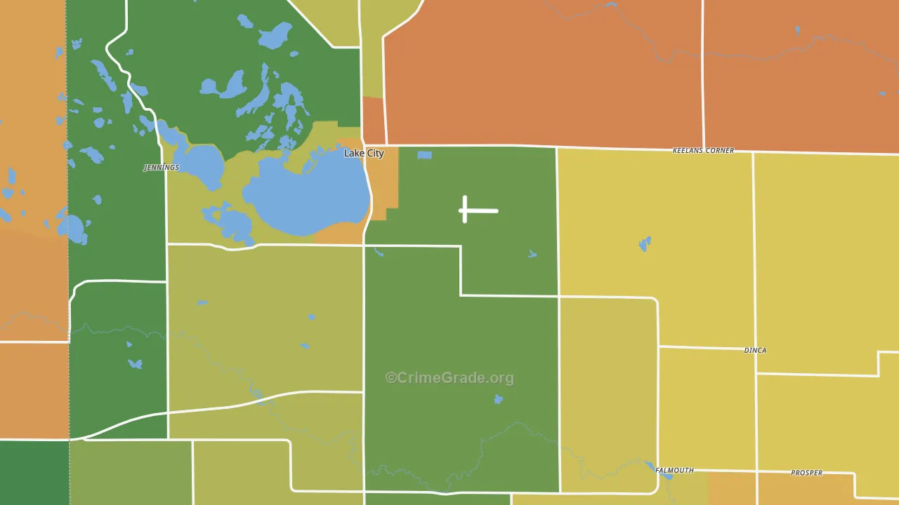 Missaukee County, MI Map of Burglary Rates