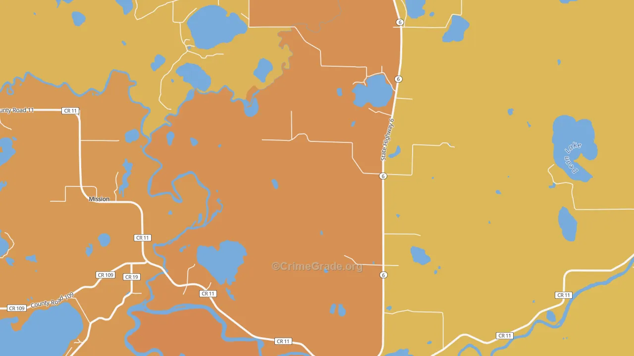 Mission, MN Map of Burglary Rates