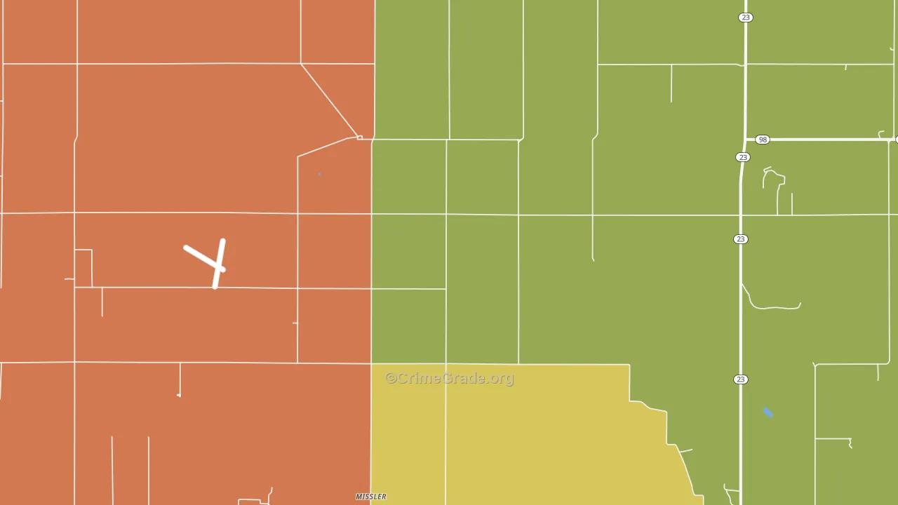 Missler, KS Map of Burglary Rates