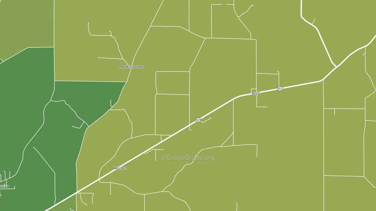 Mist, AR Map of Burglary Rates