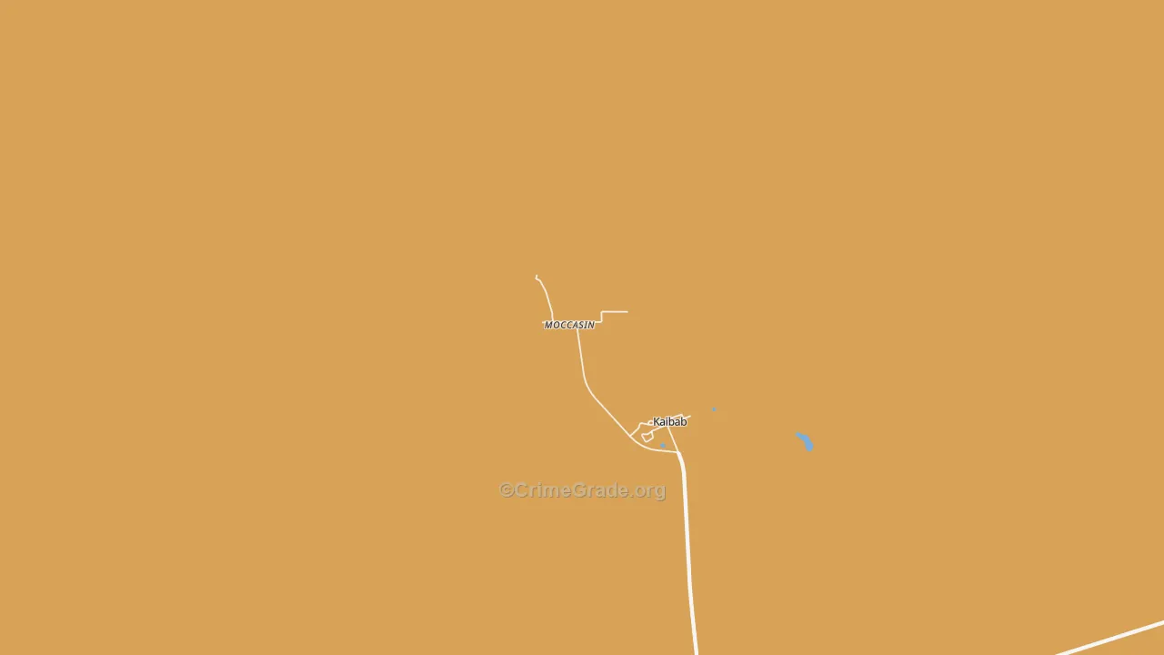 Moccasin, AZ Map of Burglary Rates