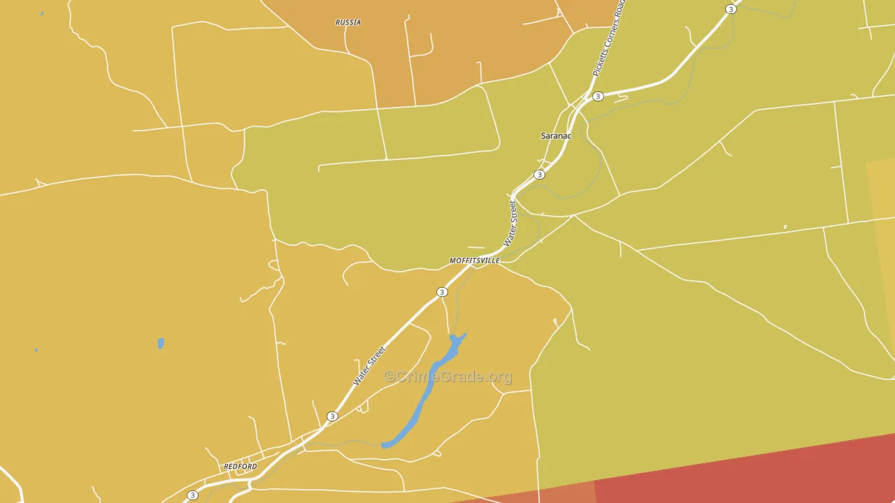 Moffitsville, NY Map of Burglary Rates