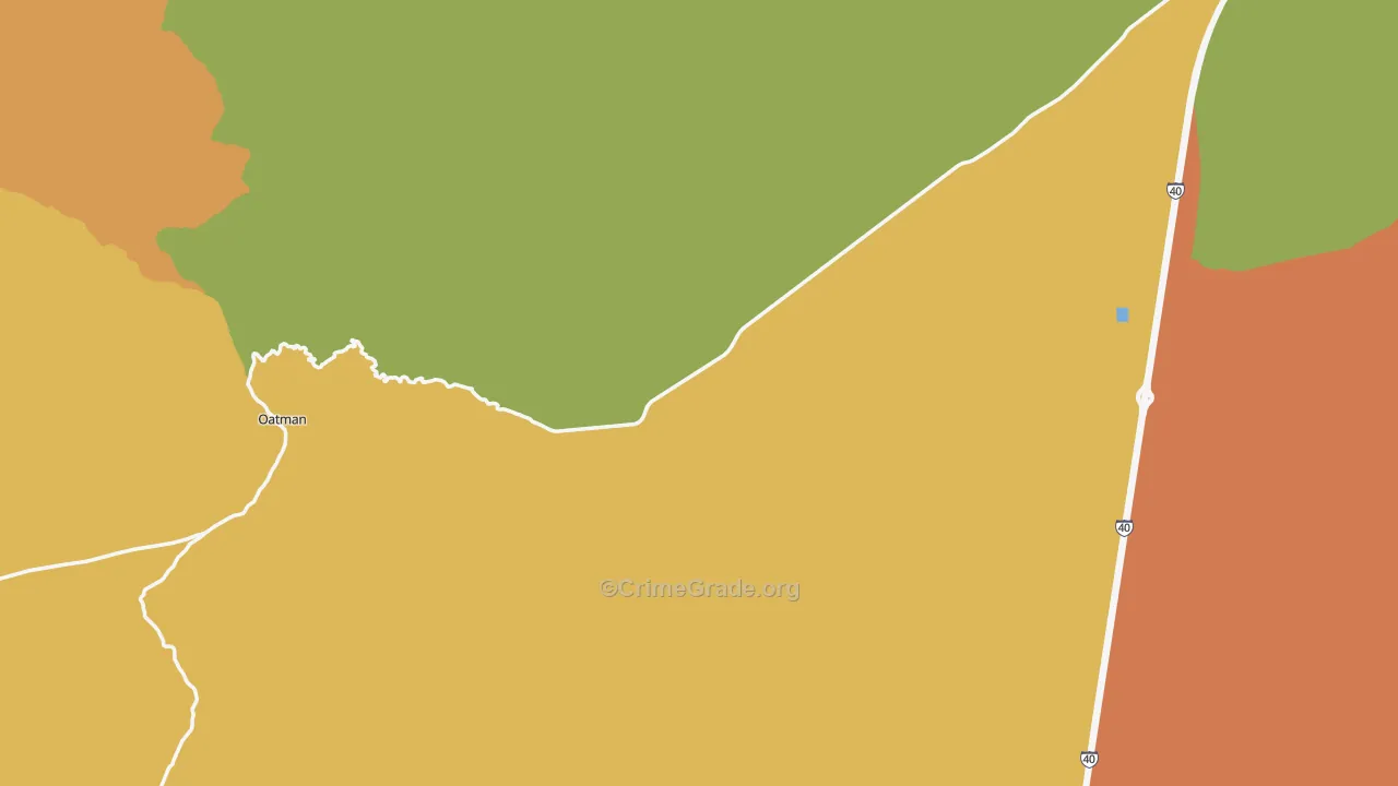 Mohave County, AZ Map of Burglary Rates