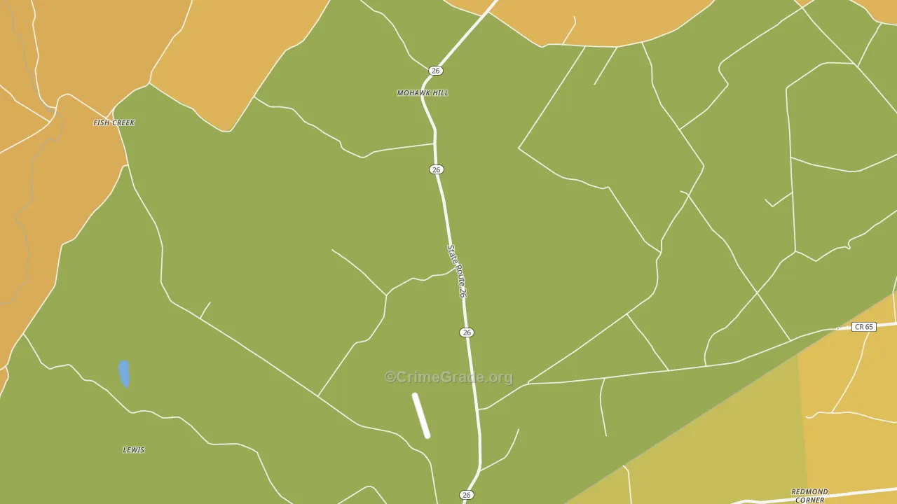 Mohawk Hill, NY Map of Burglary Rates