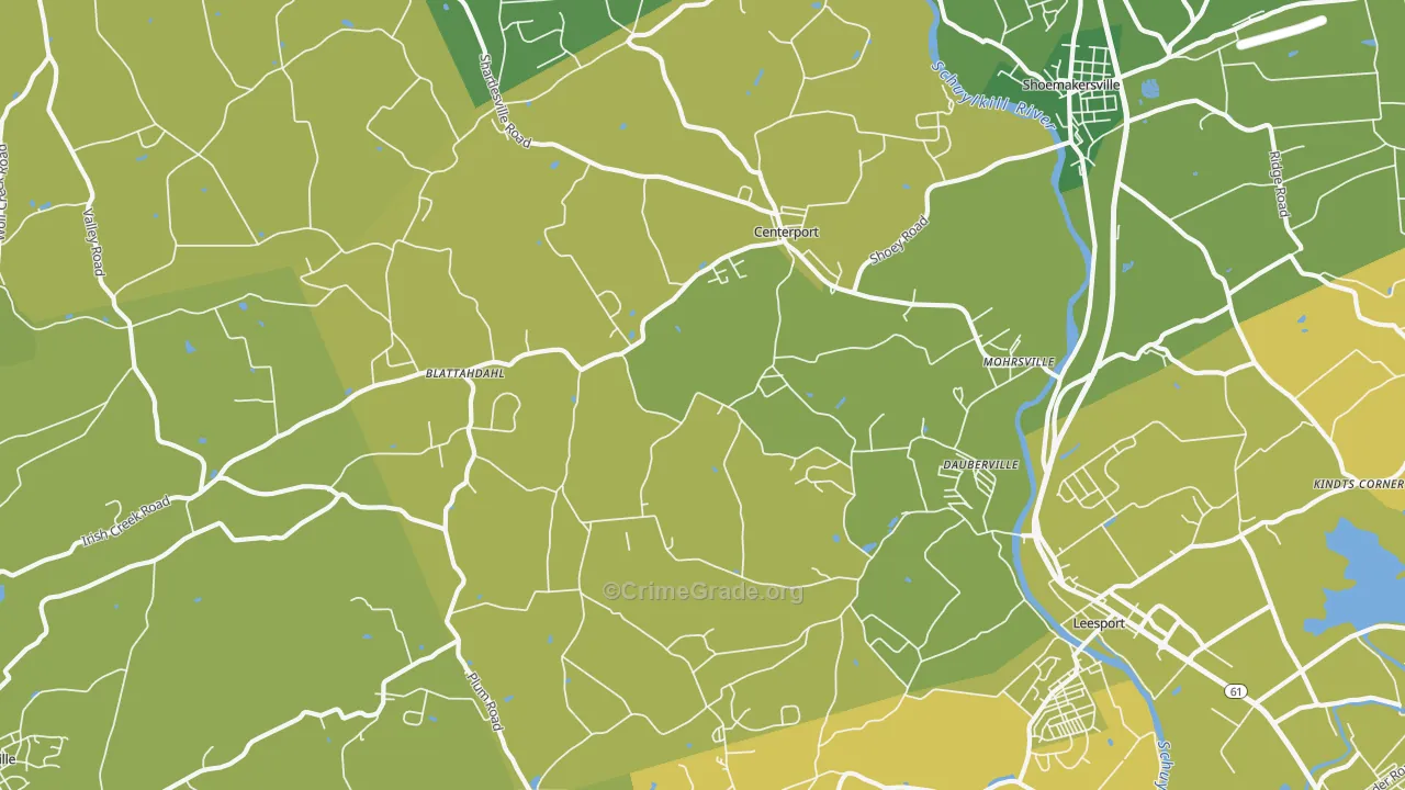 Mohrsville, PA Map of Burglary Rates