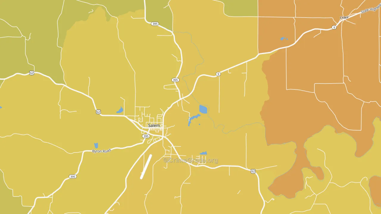 Moko, AR Map of Burglary Rates