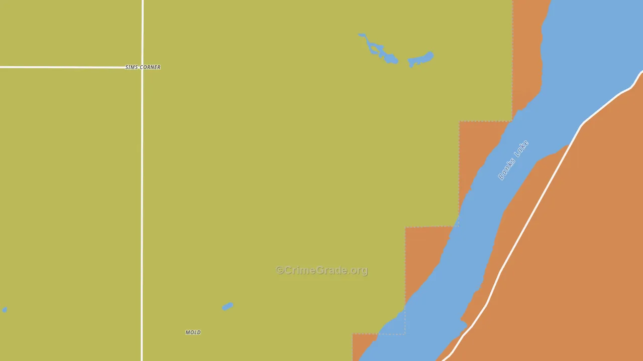 Mold, WA Map of Burglary Rates