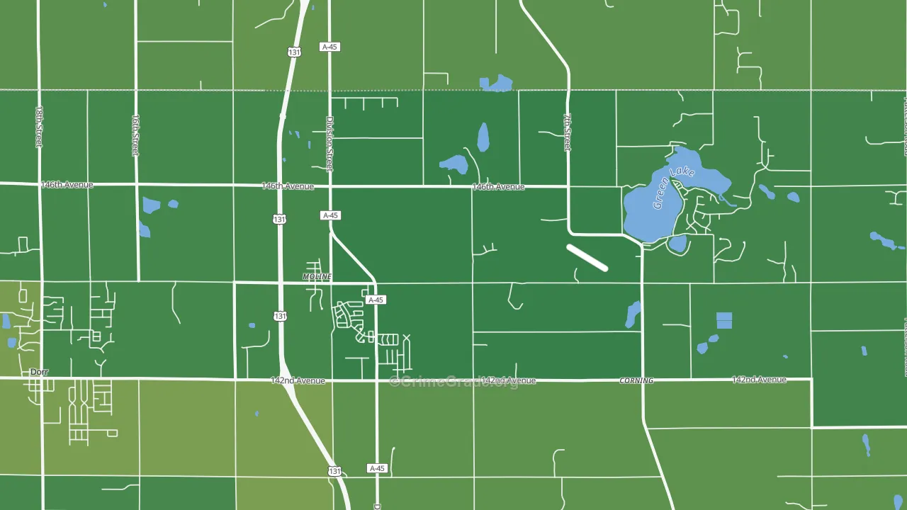 Moline, MI Map of Burglary Rates