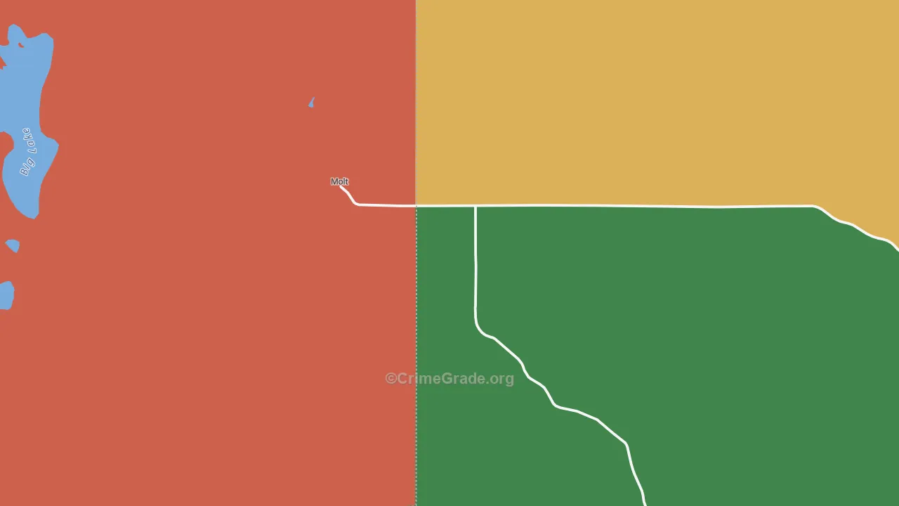 Molt, MT Map of Burglary Rates