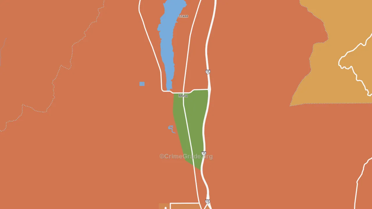 Mona, UT Map of Burglary Rates