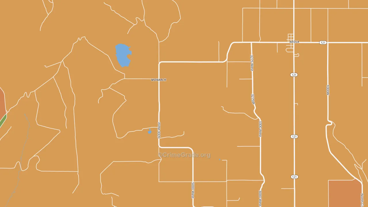 Monarch, UT Map of Burglary Rates