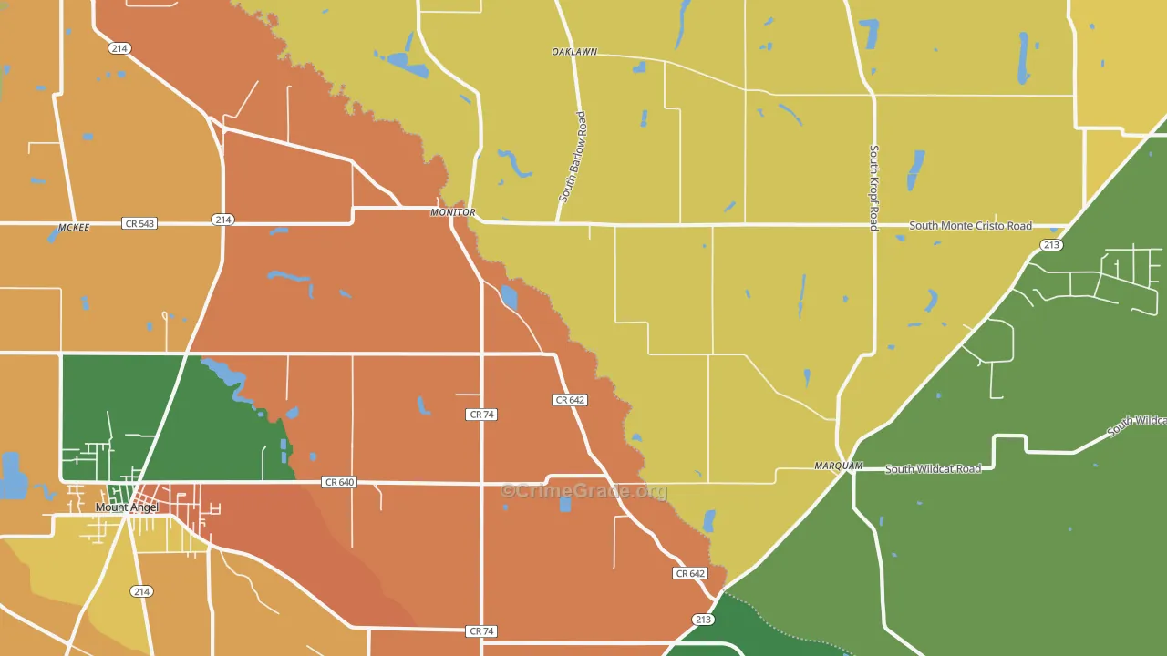 Monitor, OR Map of Burglary Rates