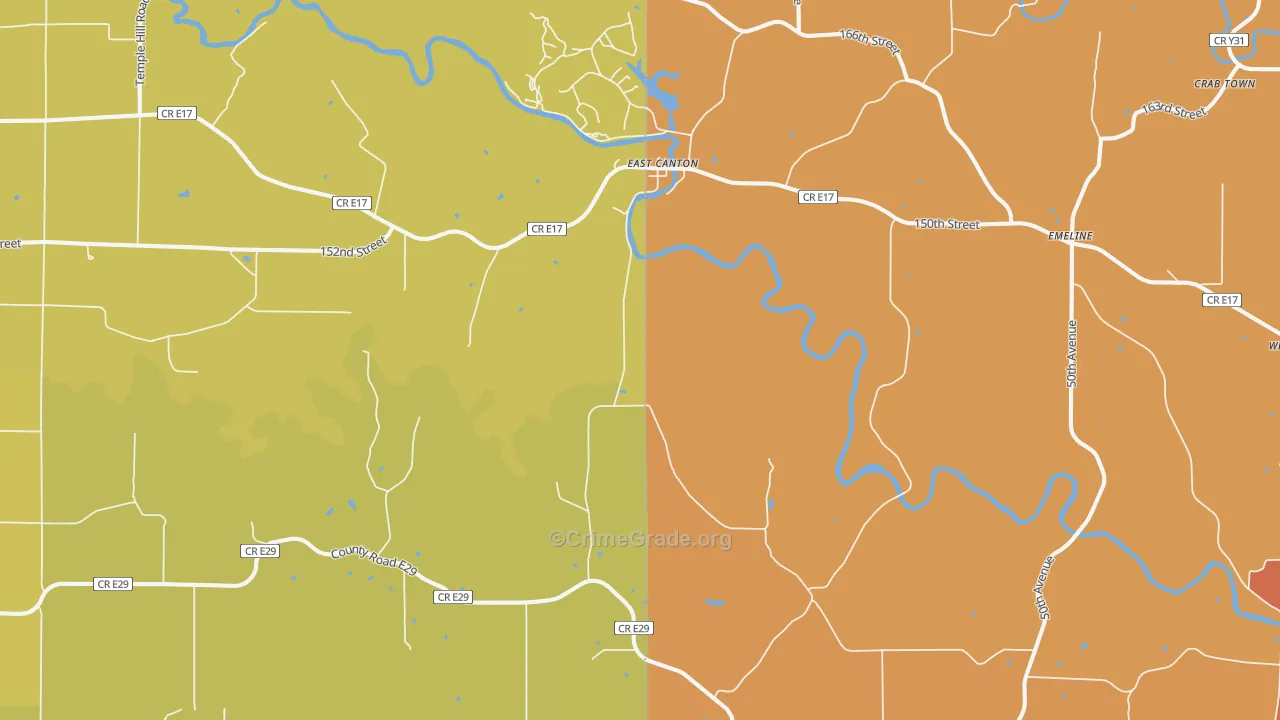 Monmouth, IA Map of Burglary Rates