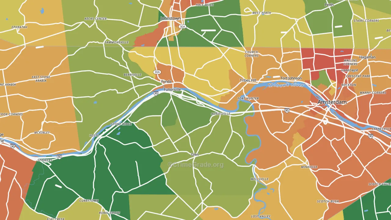 Montgomery County, NY Map of Burglary Rates